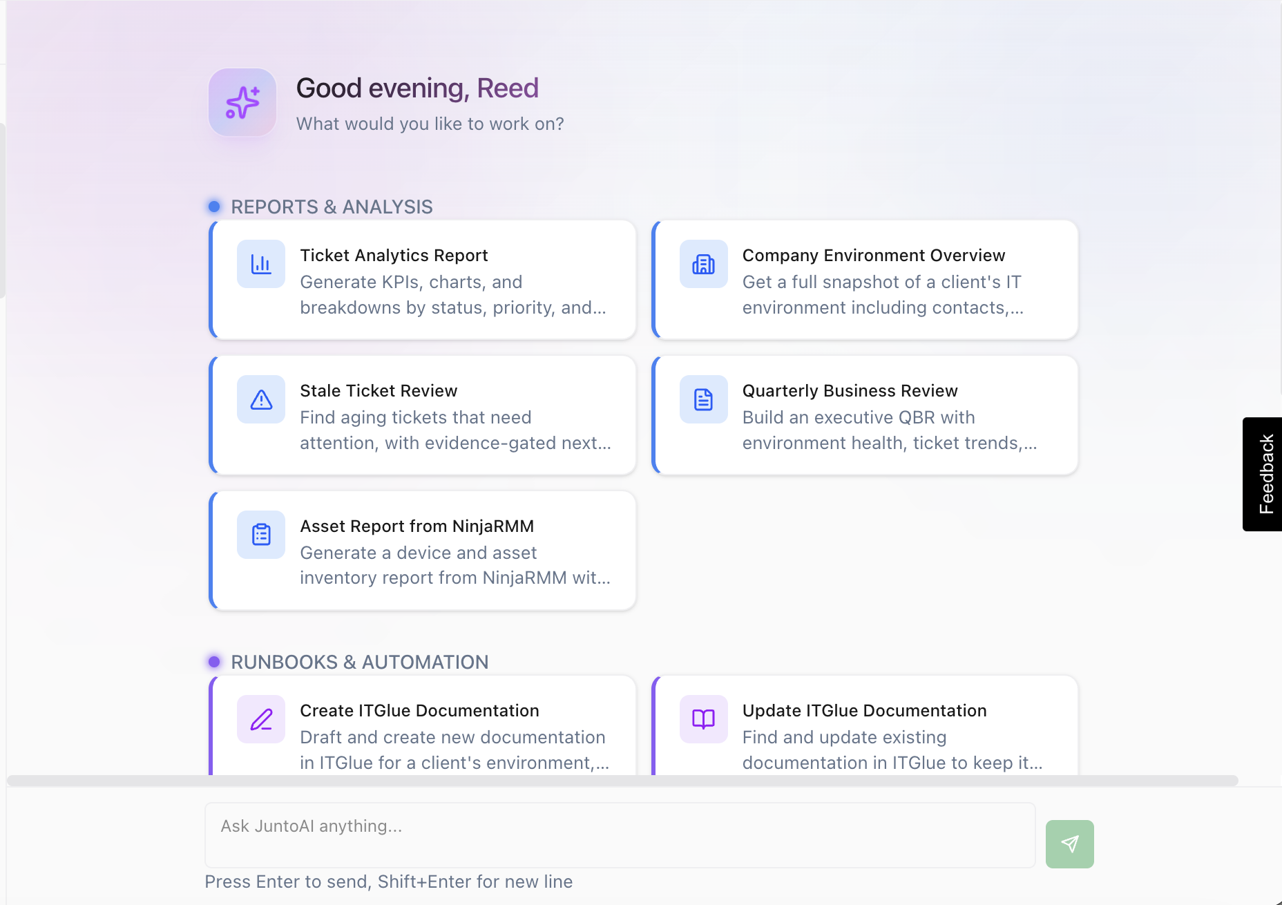 Junto Assistant — AI-powered skills for MSP teams