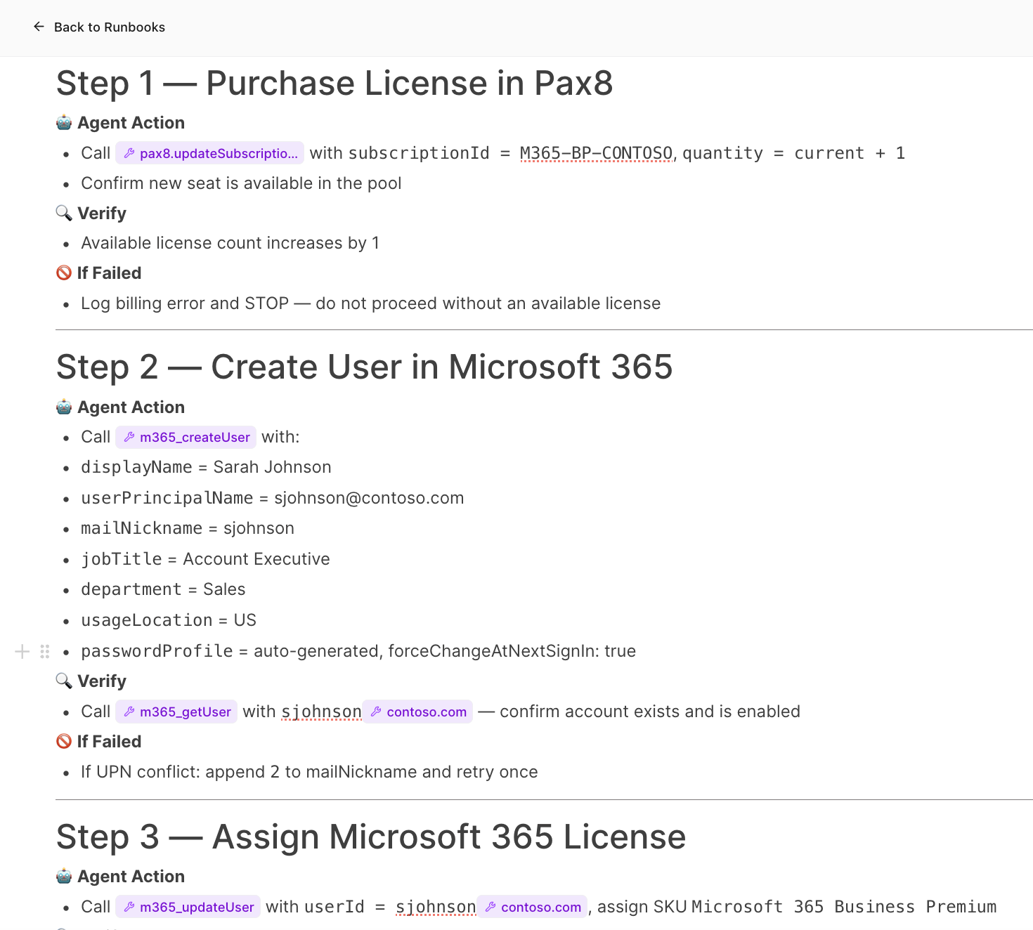 Junto Runbooks — multi-step automated workflows for MSPs